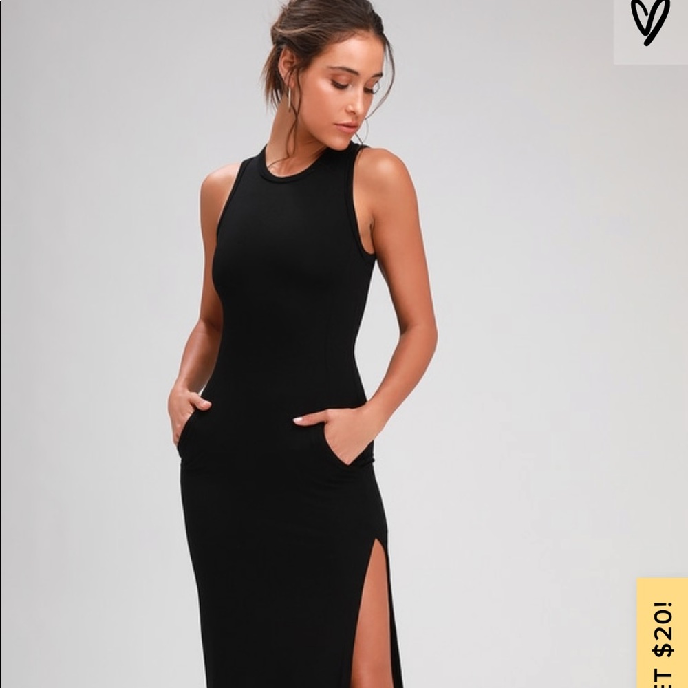 Black Fitted Maxi Dress